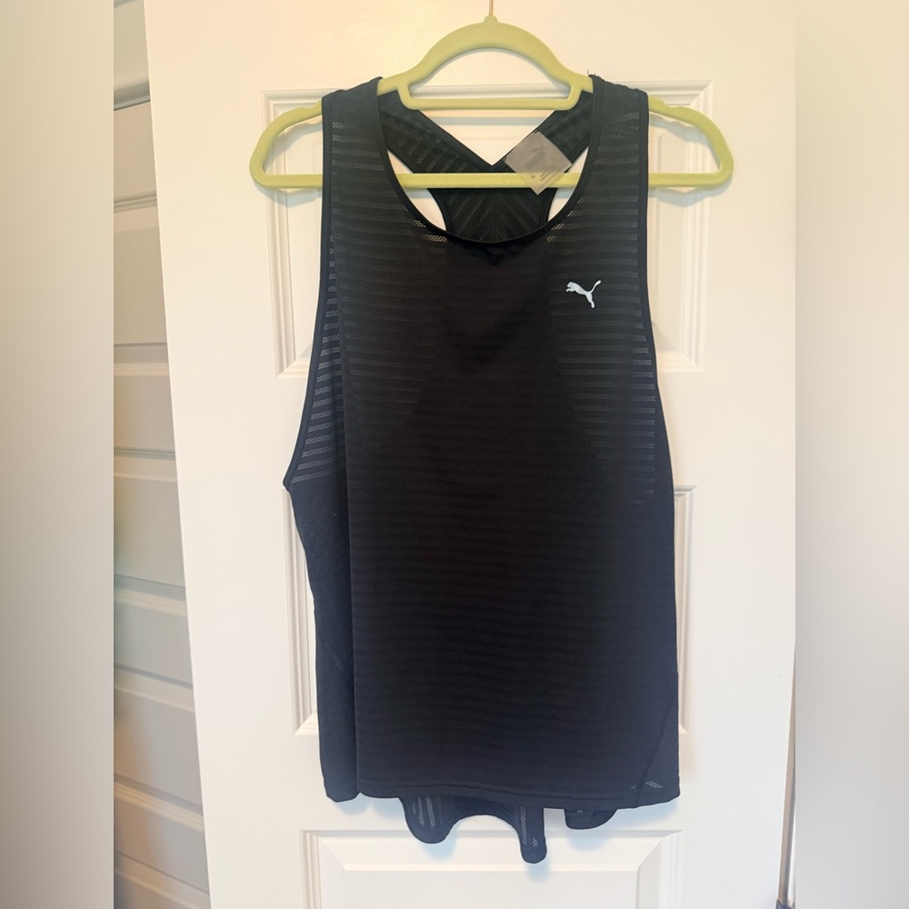 Puma Black Striped Tank Top